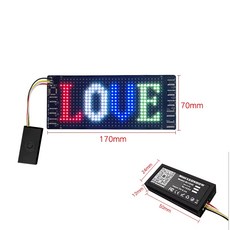 휘어지는 신기한 LED 미니 블루투스 특이한 플렉시블 전광판 휴대용, 세븐컬러170x70mm, 1개