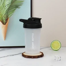 300ml 최고의 쉐이커 컵 단백질 스포츠 쉐이커 컵 트라이탄 소재 스포츠 및 피트니스에 적합한 플라스틱 볼, 기타, 01 Black and white300ml