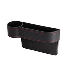 汽車縫隙置物盒 座椅夾縫收納盒 車用飲料架手機架 多功能車縫收納架, 1個, 駕駛座