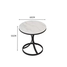 원형 티테이블 대리석 침실 설산석 미니 테이블 직경40 금발 골드, L.지름60mm검은발설산석