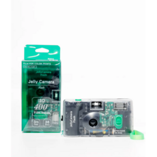 富士 FujiFilm JellyCamera Flash 400 果凍相機 傻瓜相機 內置閃光燈 復古風格 透明外殼 荔枝白, 1個, 果凍相機 荔枝白 (36張)