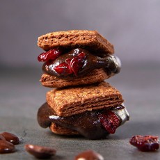 巧克力蔓越莓糖心酥 下午茶甜點禮盒 (伴手禮/零食/餅乾/野餐/露營), 1個, 12顆 (200g)