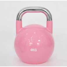 도색 아연 도금 강철 케틀벨 헬스기구 피트니스 중량 트레이닝 홈트용, 1개, 6kg, 1_핑크 6kg