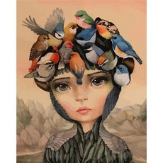 숫자 그림 키트 풍경화 수작업 동물 캔버스 선물 홈데코, 11. 9919029