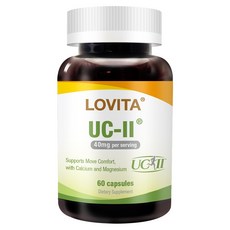 Lovita 愛維他 關鍵舒活膠囊 (含UC-II、鈣、鎂、鋅、銅、錳), 1個, 60顆