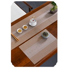 테이블러너 식탁천 덮개 장식장 홈카페 북유럽, 1개, 40x160cm 0.8m~1.2m 데스크탑에 적합, 테이블 러너와 작은 찻잔 세트