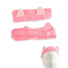 동물귀 세안 헤어밴드 화장 양치 욕실 세수 밴드 핑크 홈웨어소품 화장밴드 뷰티소품