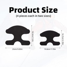 Sinbana 스키 스노우보드 부츠 패드 8개 블랙 피팅 폼 앵클 랩 인서트 프로텍터 발목 부상 감소, Sinbana 스키 스노우보드 부츠 패드 8개, 블랙