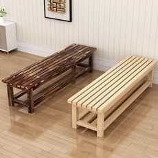 원목 긴 벤치 침대 옆 욕실 실내외 휴식용, 원목색 140x40x40 원목색 단층