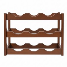 투윅스 우드 와인 거치대 진열장 와인렉 술병 보관대 거치형 진열대, 9구, 1개, 갈색 대나무