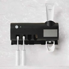 충전방식 ABS 모션감지 블랙 4구 칫솔소독기 칫솔살균소독기 치솔살균기 칫솔살균기 uv칫솔살균기