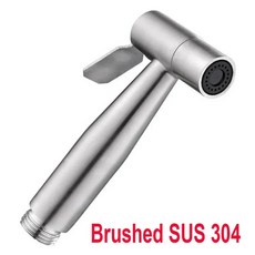 304 스테인레스 스틸 스프레이 건 샤워 휴대용 비데 분무기 세트 휴대용 화장실 비데 수도꼭지 분무기 샤워 노즐 자체 청소, G1/2, 18.Silver 304 spray gun - G1/2