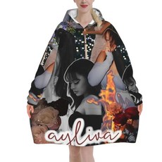 아일리바 싱어 투어 블랭킷 후디 웨어러블 대형 포켓 수면 가방 부드럽고 아늑한 원지, 15. 5