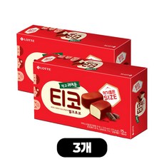 롯데제과 티코 밀크 초코 아이스크림, 3개, 510ml