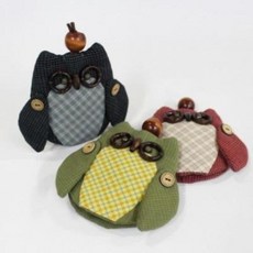 (DIY)귀요미 부엉이 키홀더 만들기(5색상), 블랙, 블랙, 1개