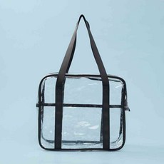 꼬미구르미 방수 투명 비치백 블랙