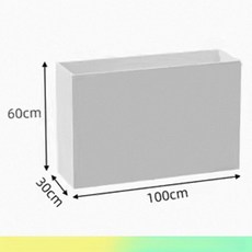 플랜트 화분 박스 사무실 조화 화단 나무 인조 베란다, 직각 철제 도장 화분 100x30x60cm