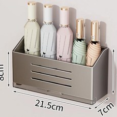 자석식 벽걸이 우산꽂이 문 뒤 배수 설계 무타공 현관 우산 보관 정리대, 3. Gunmetal gray magnet, 1개