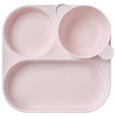 바망바망 3구 식판 + 국그릇 세트, 1개, 핑크