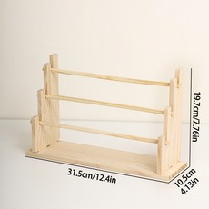 1개 단단한 나무 2단 3단 4단 5단 헤어 액세서리 데스크탑 주얼리 스탠드 로프 후프