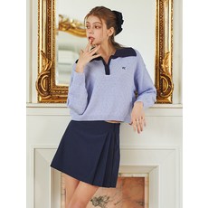 플레이블 P_LABEL 로고 카라배색 니트 MK4SP320