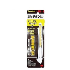 3M Scotch 鈦金屬美工刀片(S型)UC-TSR 鈦金屬美工刀(S型)UC-TS 特殊刀鋒 切割輕鬆 小美工刀片, 1個, 美工刀S型