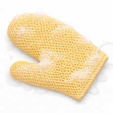 피니시웰 샤워 글러브 반영구 실리콘 벌집 tpu 샤워 장갑 고리 증정, 옐로우, 1개, 1개입