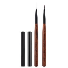 샌달우드 핸들 브 아트 라이너 디자인 페인팅 폴리쉬 네일 펜 도구 라운드 메탈 캡, 색상: 6. G-B0773-05(1-2)