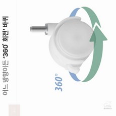 360 회전 바퀴 4개 브레이크 고정 가능 바스켓 선반용 6mm, 랜디바스켓 (바퀴만 4개)