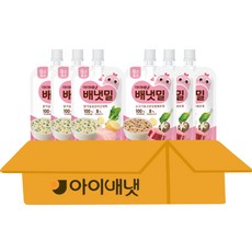 [아이배냇]아기 이유식 배냇밀 베베 짜먹는 유아용 간식 2종, 600g, 1세트, 소고기표고3+닭가슴살감자3