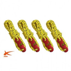 텐트 타프 로프 4P 고정후크 포함 캠핑 장비 야외 활동 바람막이 쉘터 조명 용품 폴, 레드 WBD727F, 레드