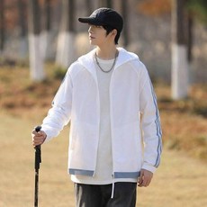 防曬衣 UPF50 抗UV 防紫外線 涼感 透氣 薄外套 運動休閒服, M 建議體重(50-57.5 公斤), 白色