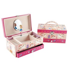 FLOSS & ROCK 音樂珠寶盒 兒童首飾收納盒, 彩虹獨角獸