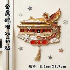 北京故宮 金屬立體浮雕冰箱貼 鳳凰祥瑞 2026新年文創伴手禮, 如圖所示