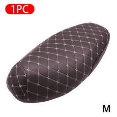 스쿠터BLALION 오토바이 시트 커버 두꺼운 방수 미끄럼 방지 시트 보호 커버 모토용 3D 인조 가죽 시트 패, [07] Brown M, 1개
