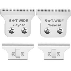 Wahl Detailer Blade 2215 교체용 T 와이드 블레이드와 호환 5 Star 8081 및 무선 디테일러 Li 8171 트리머에 적합 스테인리스 스틸 조절, Wahl Detailer Blade, 2215 교체용