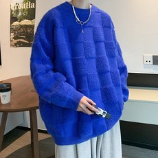 毛衣男秋冬季上衣長袖圓領防寒保暖防風休閒日常運動工作通勤商務男裝紳士寬鬆大碼韓版打底內搭修身彈性柔軟簡約毛線衣大學T過年聖誕紅色針織上衣發熱衣仿羊毛衣格子毛衣男多巴胺色系港風潮流時尚休閑寬松舒適百搭美