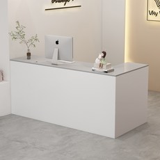 안내데스크 카운터 계산대 미용실, 120x60x90cm, 고급회색+흰색좌회전(우회전시주의)