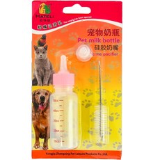 萌寵要當家 寵物來了 寵物奶瓶 80ml 100ml 幼犬 幼貓 餵奶 狗奶瓶 貓奶瓶 腳丫奶瓶 奶嘴 套組, 1個, 寵物來了 寵物奶瓶三件組-粉50ml