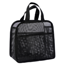 데이모노 파스텔 메쉬 물빠짐 목욕 가방, 블랙