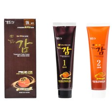 젤존 감 트리트먼트 칼라 크림 염색약 대용량, 5N 갈색, 1개