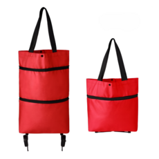 지노 휴대용 접이식 장바구니, 레드, 1개