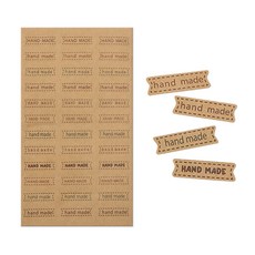 종이 비닐 핸드 메이드 스티커 라벨 handmade, 5개, 종이스티커 라벨 No.01(36개입)