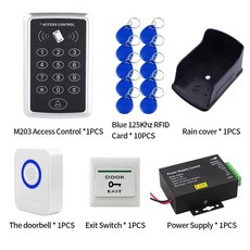 전기 전원 잠금 지원 종료 버튼 도어 차임을 갖춘 액세스 제어 시스템 키트, 03 M203 Kit-5