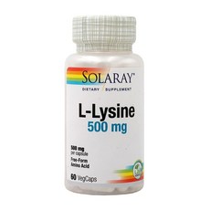 솔라레이 엘라이신 L 라이신 L Lysine 500mg 베지캡슐 60정, 1개