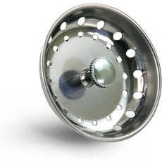 하이크래프트 9843 스테인리스 스틸 주방 싱크대 스트레이너 바구니 교체용 표준 배수구3-12인치 - 유니버설 스타일 고무 스토퍼, Single