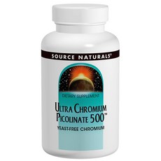 SOURCE NATURALS 吡啶甲酸鉻錠 500mcg, 120顆, 1罐