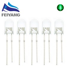 1000pcs 5mm LED 발광 다이오드 키트 따뜻한 화이트 레드 블루 그린 UV 오렌지 옐로우 핑크 컬러 전구 램프 세트 3V PCB 구색 전자 부품 액세서리 소스, GREEN