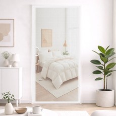 ROYAI ONE 안 찢어지는 현관 방충망 일체형 통자석 현관문 모기장 미세 방충망, 흰색