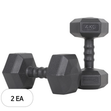 아이워너 맨즈 육각아령 블랙, 4kg, 2개